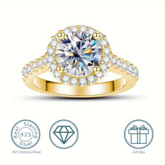 Moissanite Classic Halo Ring