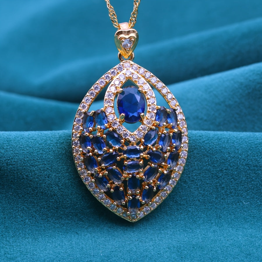 Elegant Multicolor Cubic Zirconia Pendant Necklace