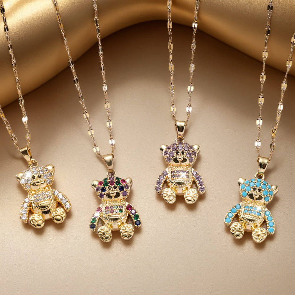 Teddy Bear Pendant Necklace