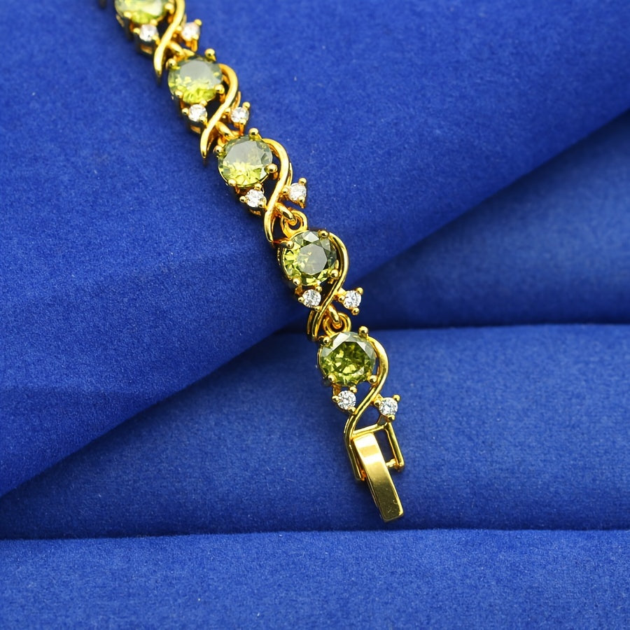 Elegant Vintage-Inspired Golden Copper Bracelet