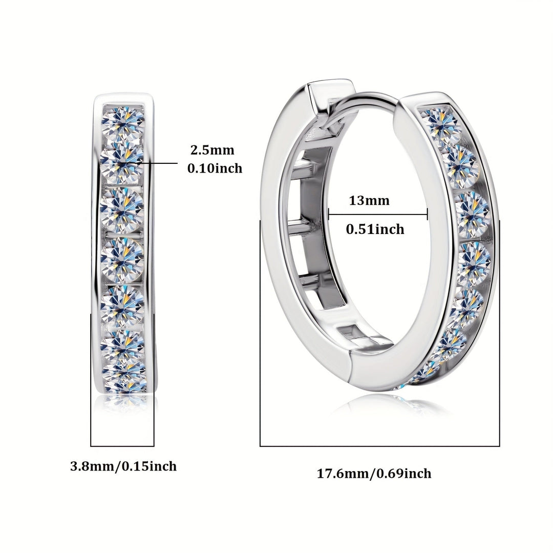 Sterling Silver Moissanite Earrings