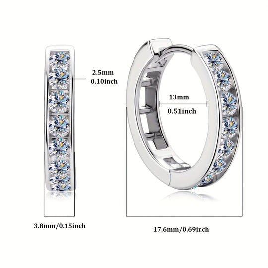 Sterling Silver Moissanite Earrings