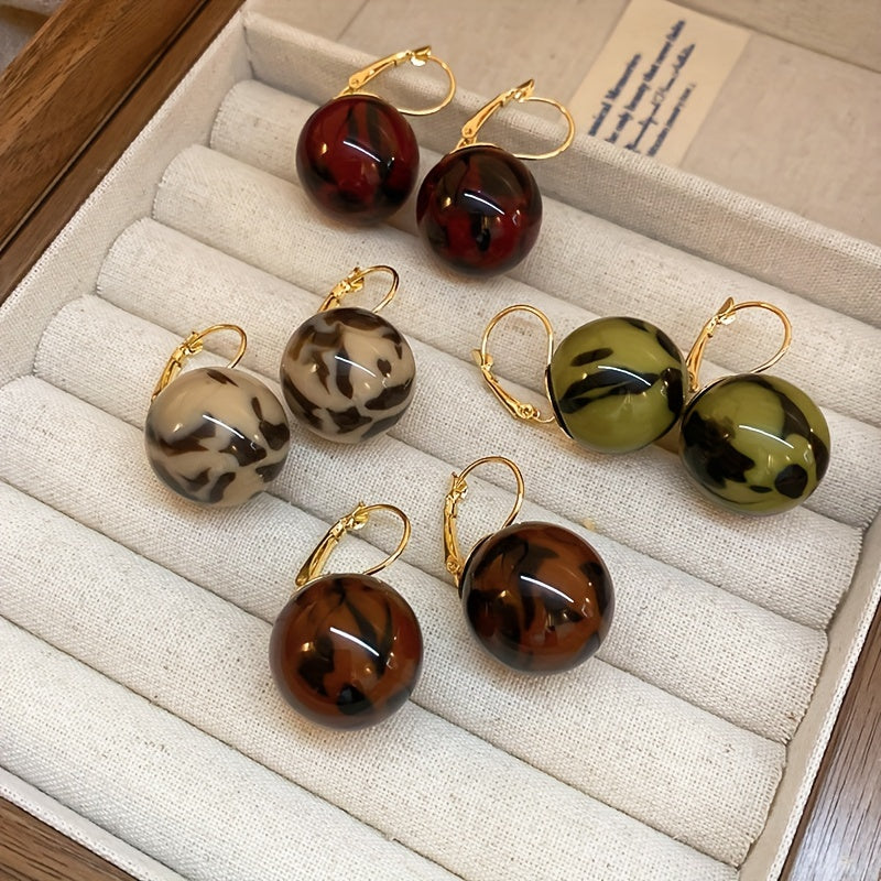 Vintage Resin Dangle Earrings