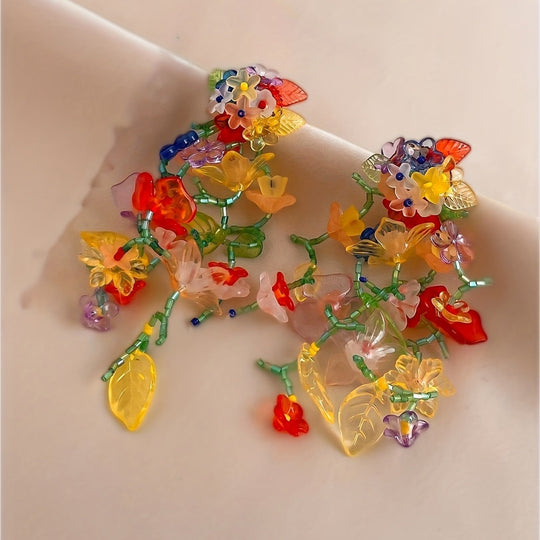 Floral Vine Drop Earrings