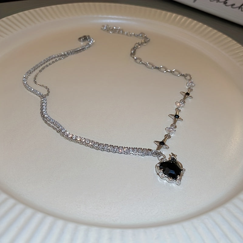 Y2K Irregular Heart Star Necklace