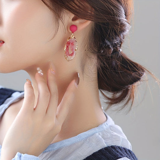 Vintage Irregular Resin Earrings