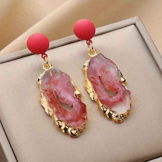 Vintage Irregular Resin Earrings