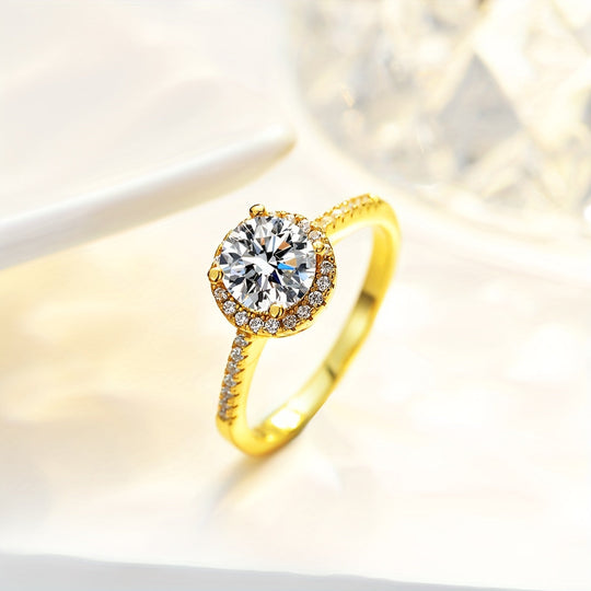 Moissanite Classic Halo Ring