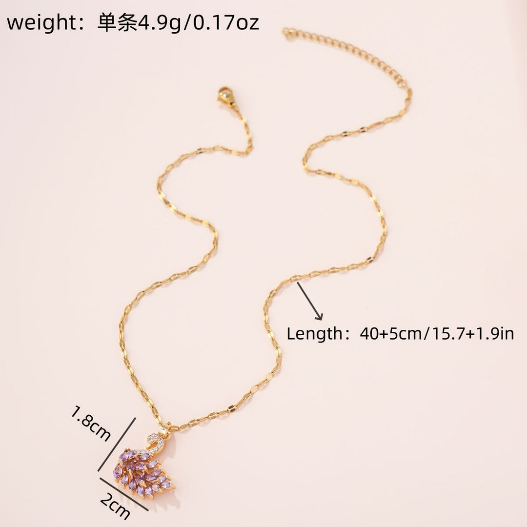 Elegant Swan Zirconia Pendant Necklace