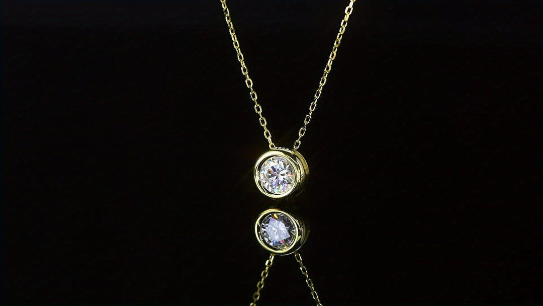Elegant 925 Silver Moissanite Pendant Necklace