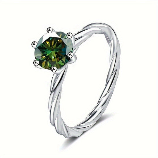 Moissanite Twisted Band Ring