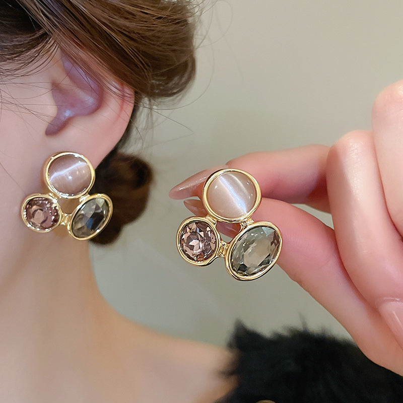 Vintage Style Oval Hollow Earrings