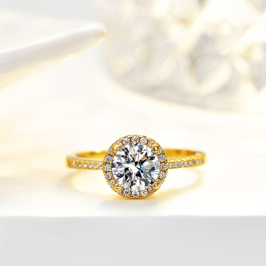 Moissanite Classic Halo Ring