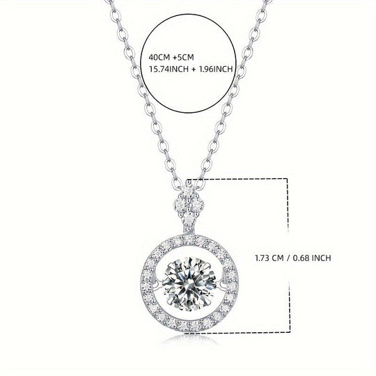 Silver Moissanite Pendant Necklace
