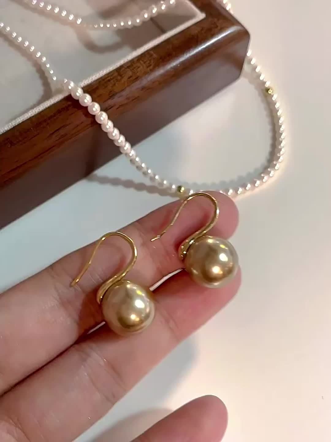 Exquisite Faux Pearl Copper Earrings