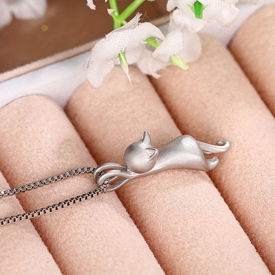 Simple Cute Cat Dangle Necklace
