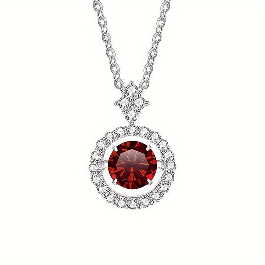 Silver Moissanite Pendant Necklace