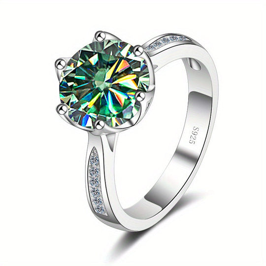 Moissanite Sterling Ring