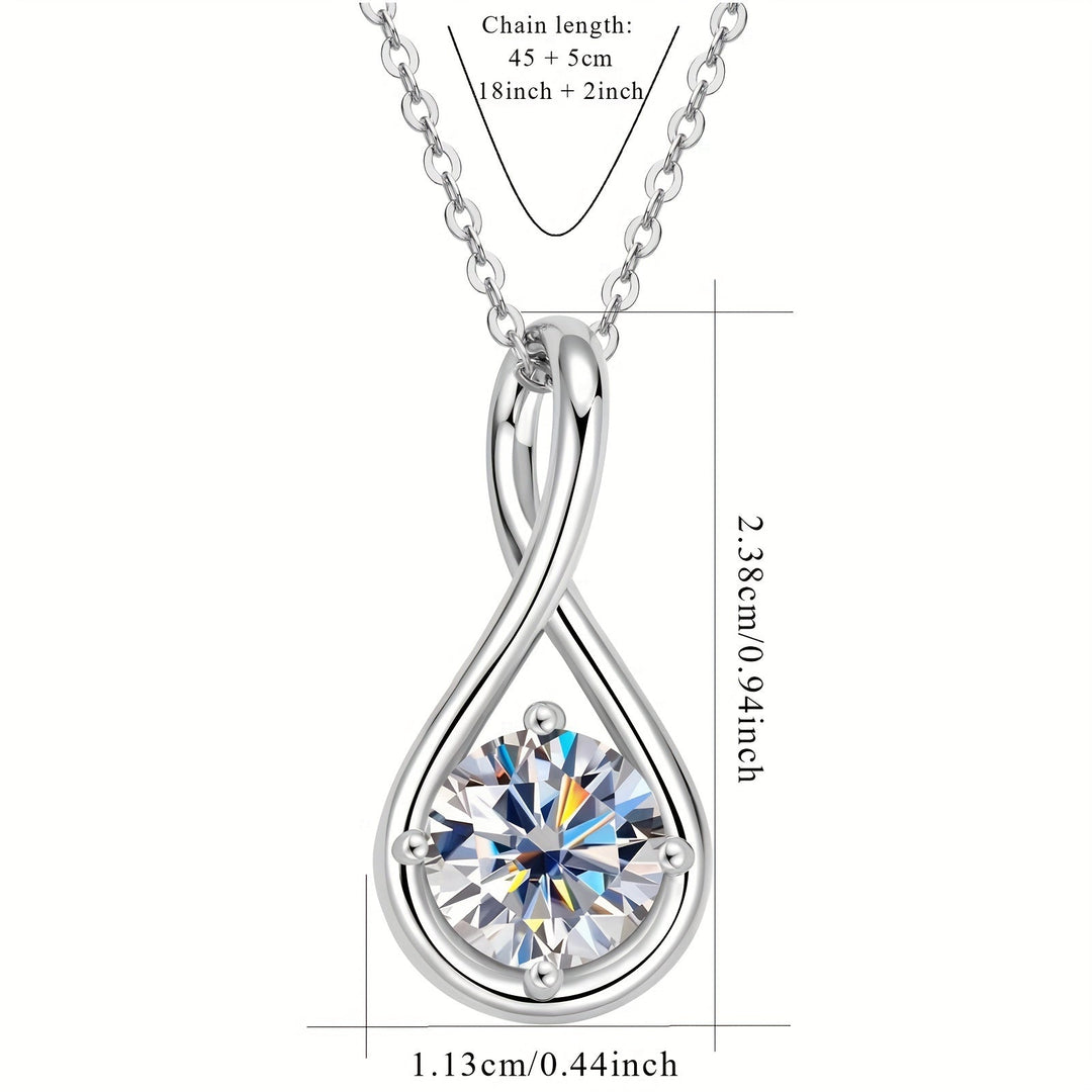 Single Stone Moissanite Pendant Necklace