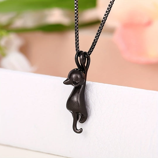 Simple Cute Cat Dangle Necklace