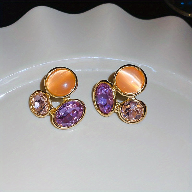 Vintage Style Oval Hollow Earrings