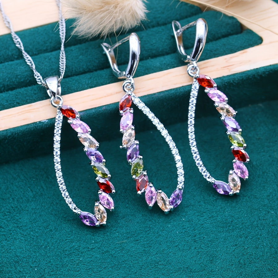 Elegant Synthetic Zirconia Jewelry Set