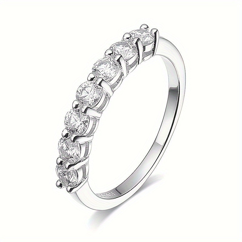 Inlaid Moissanite Promise Ring