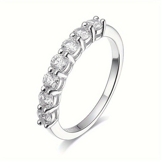 Inlaid Moissanite Promise Ring