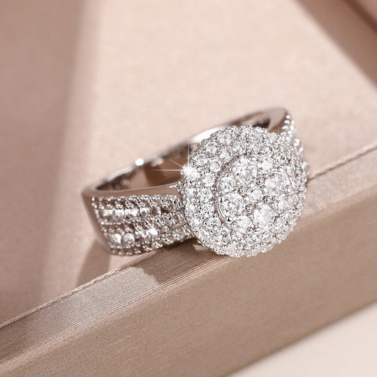 Luxurious Micro Pave Zirconia Ring