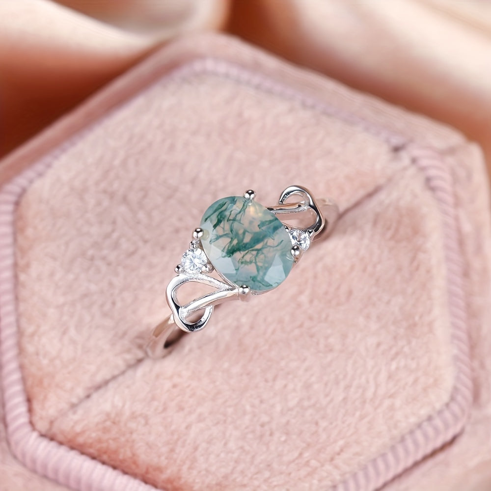 Moss Agate Ring