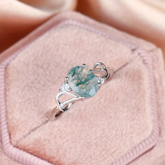 Moss Agate Ring