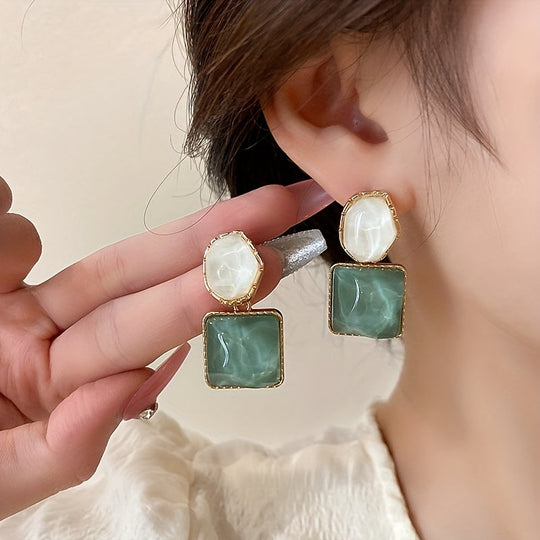 Shiny Geometric Shape Dangle Earrings