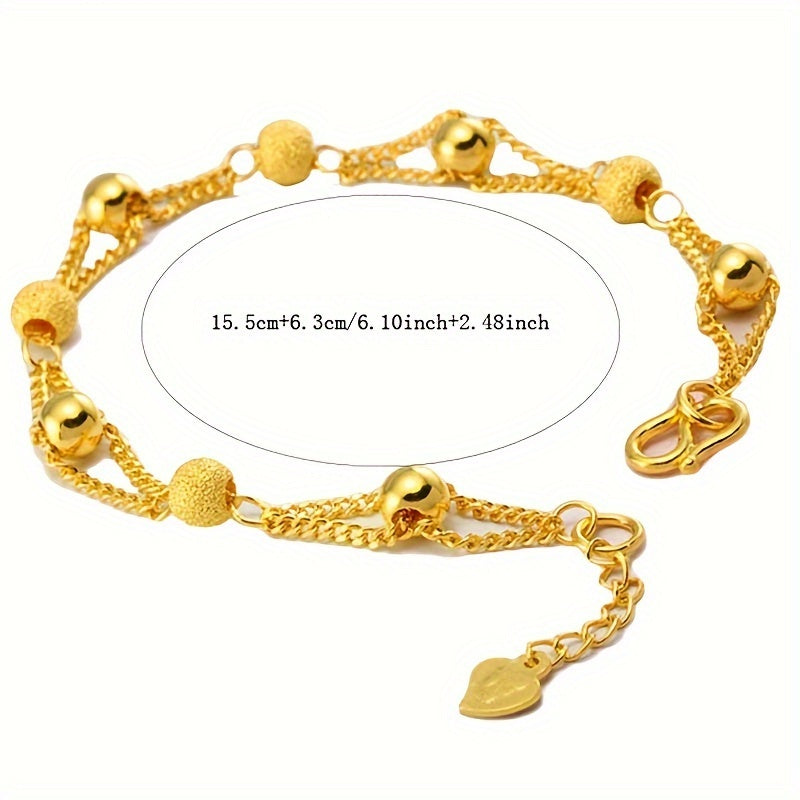 Elegant Golden Double Layer Bracelet