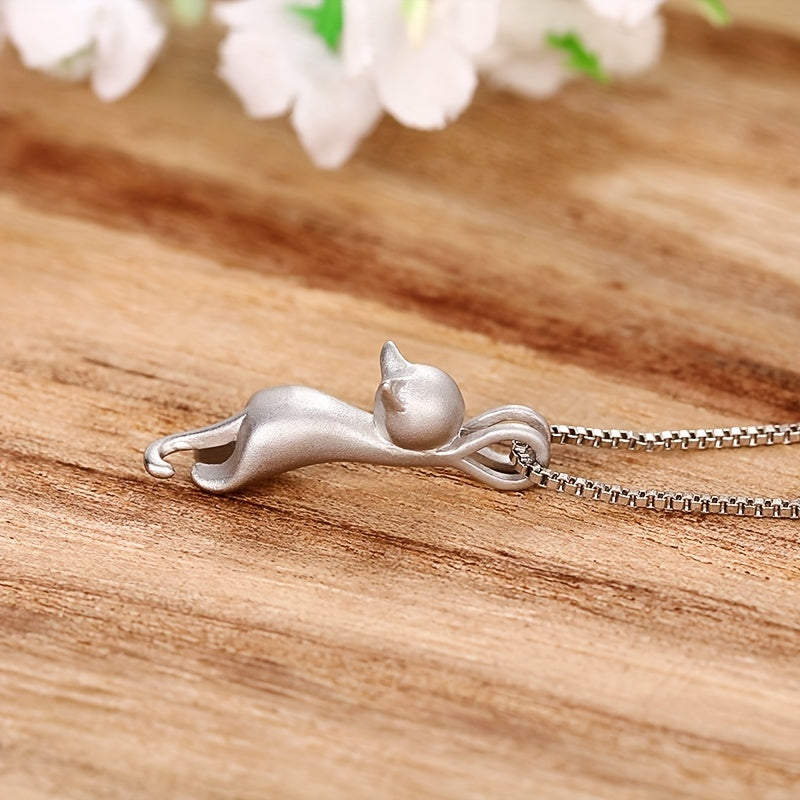 Simple Cute Cat Dangle Necklace