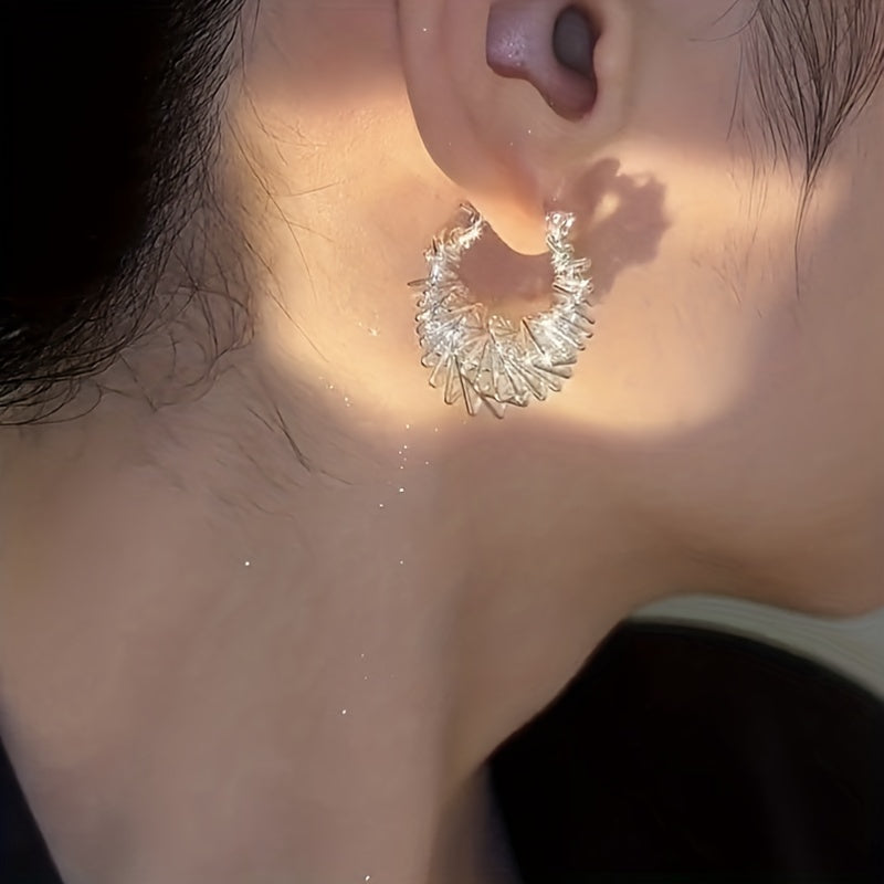 Irregular Hollow Circle Design Earrings