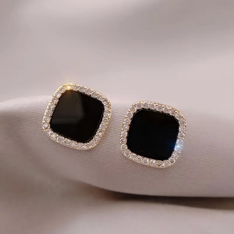 Geometric Square Stud Earrings