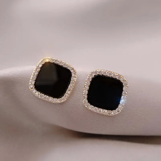 Geometric Square Stud Earrings