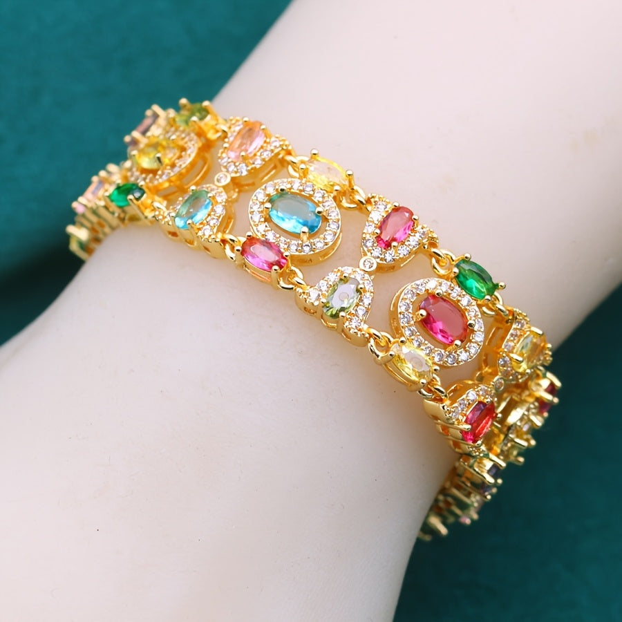 Bohemian Colorful Synthetic Zirconia Jewelry Set