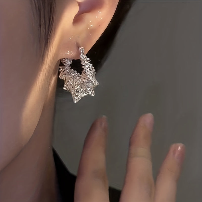Irregular Hollow Circle Design Earrings