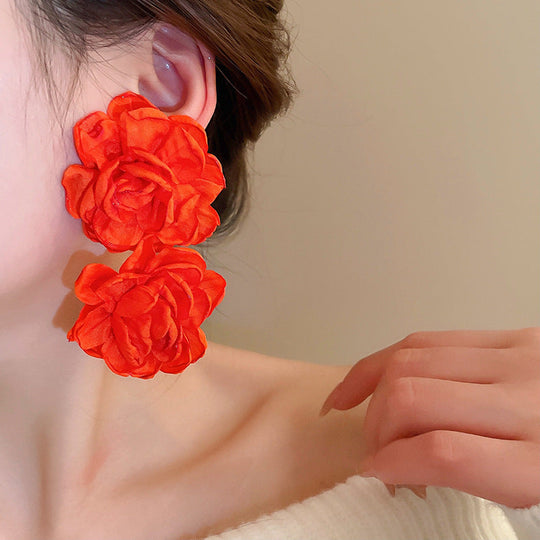 Flower Pendant Earrings