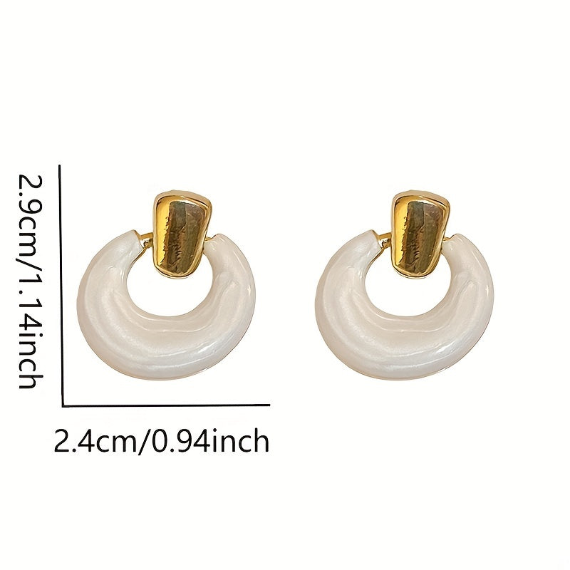 Drip Oil Circle Earrings