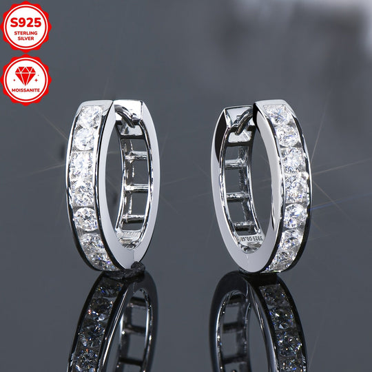 Sterling Silver Moissanite Earrings