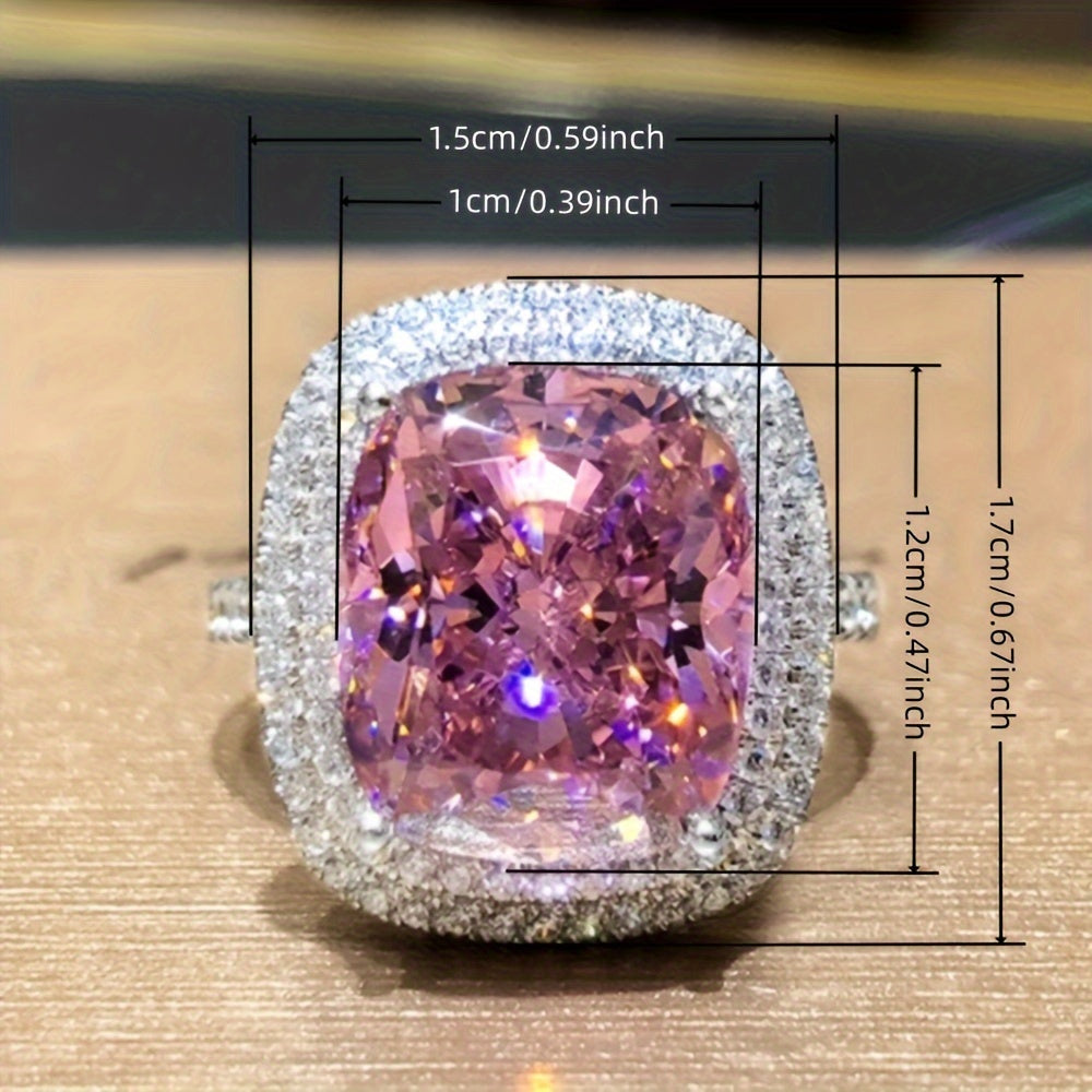 Luxurious Zirconia Halo Ring
