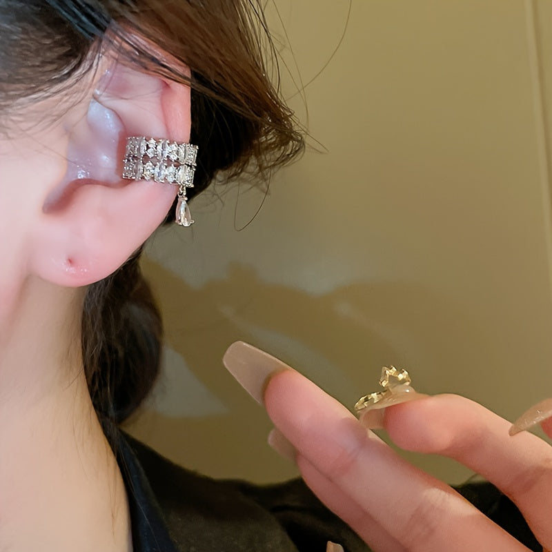 Copper Ear Cuff with Cubic Zirconia