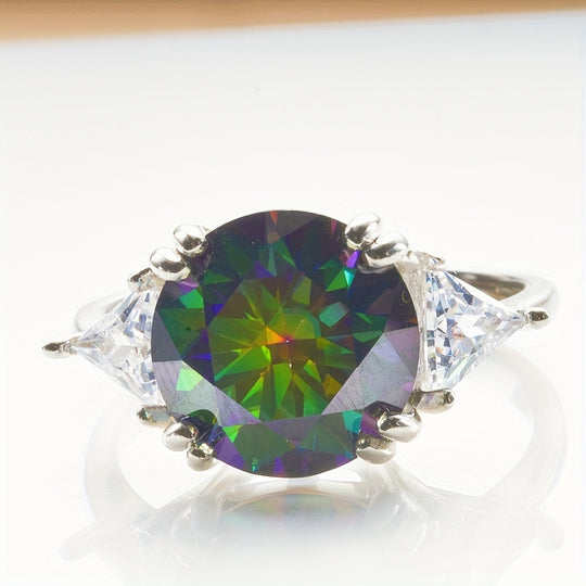 Gemstone Moissanite Engagement Ring