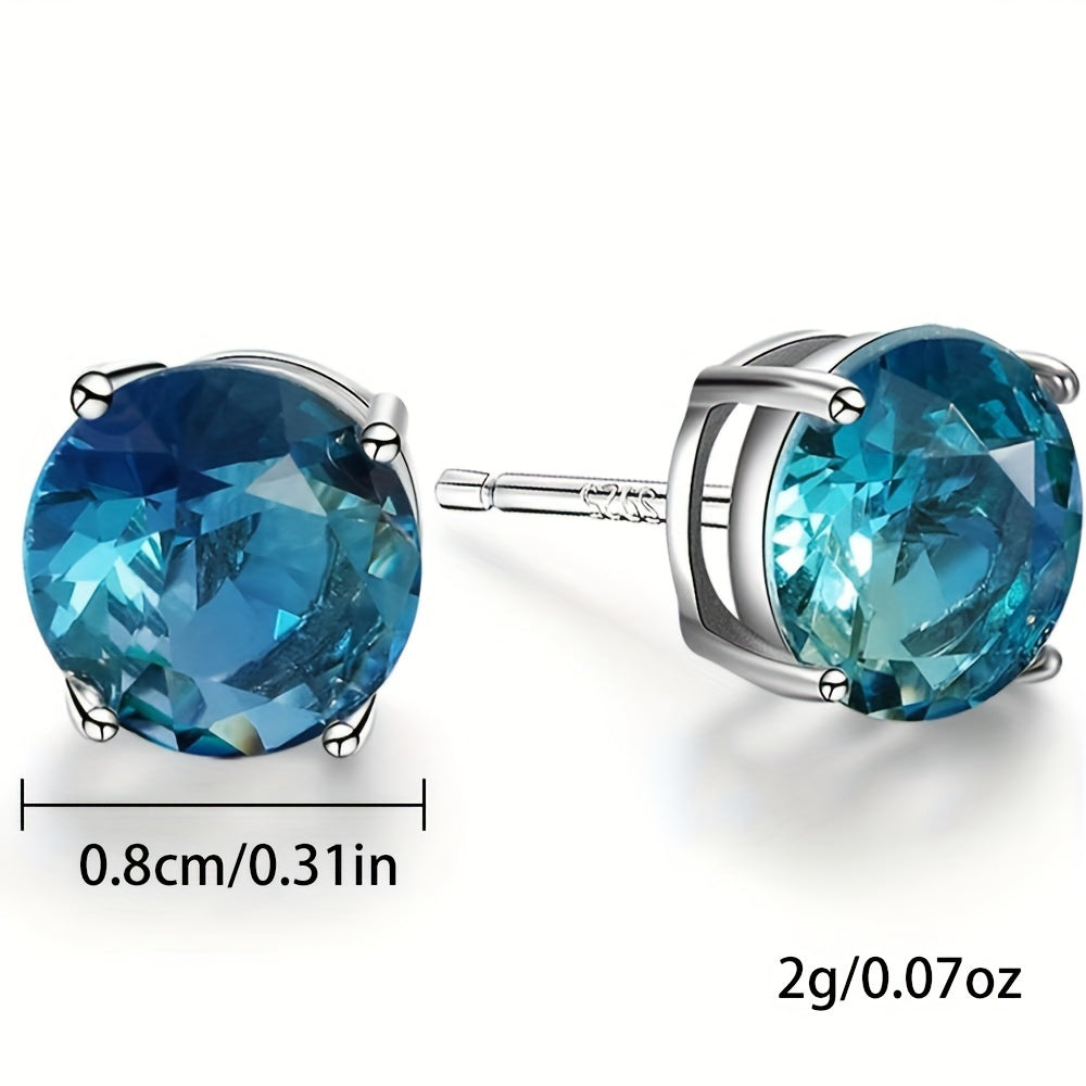 Boho Style Round Cubic Zirconia Earrings