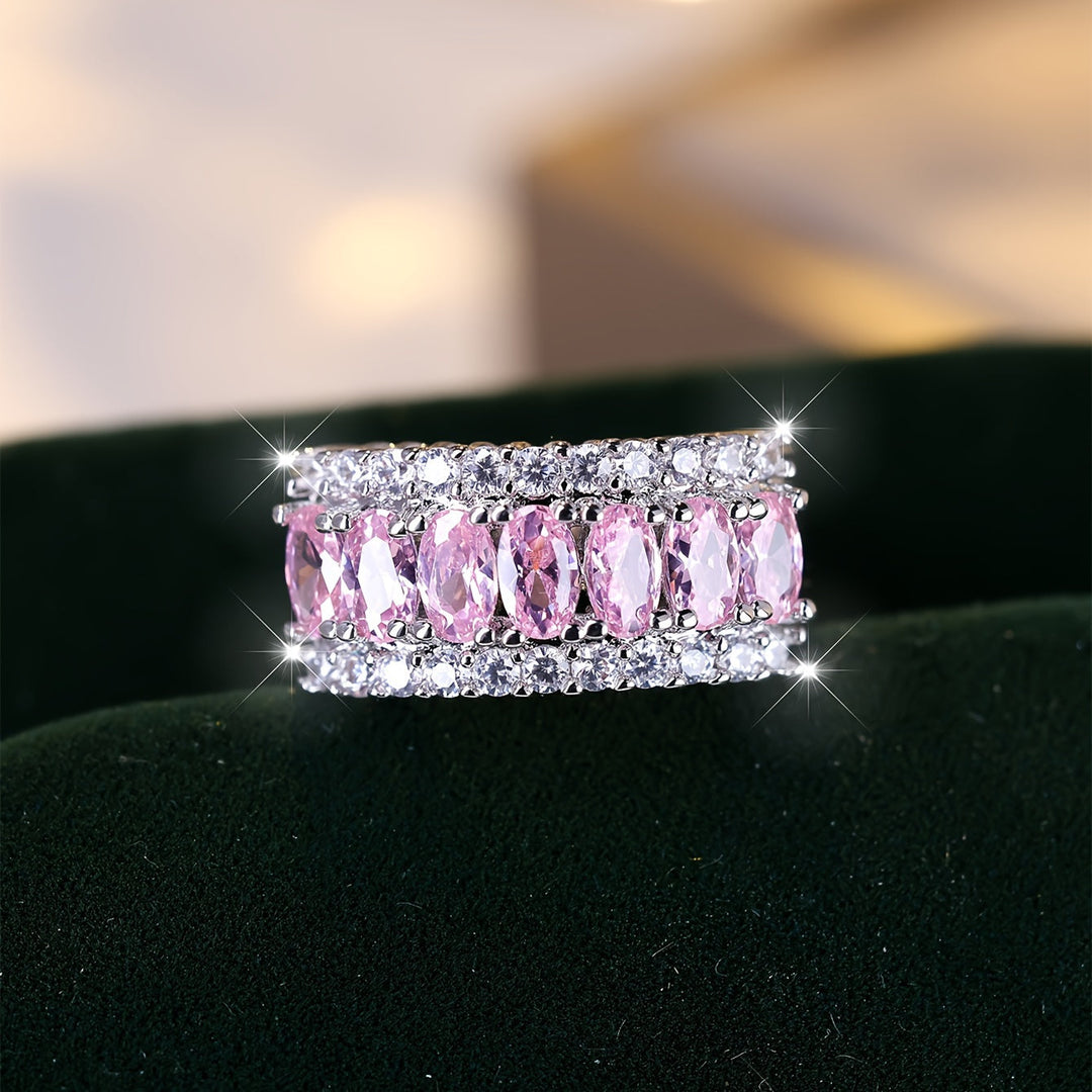 Clear Cubic Zirconia Wave Band Ring