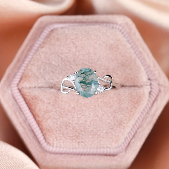 Moss Agate Ring