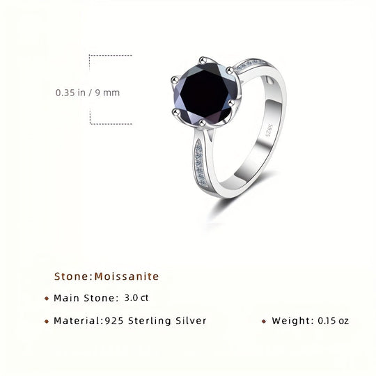 Moissanite Sterling Ring