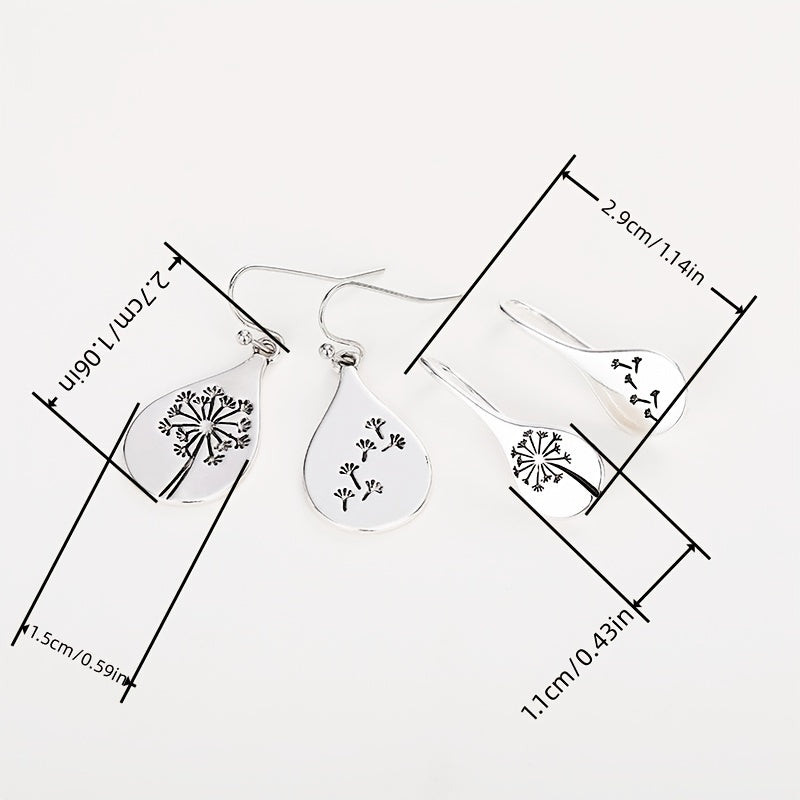 Simple Retro Dandelion Drop Earrings